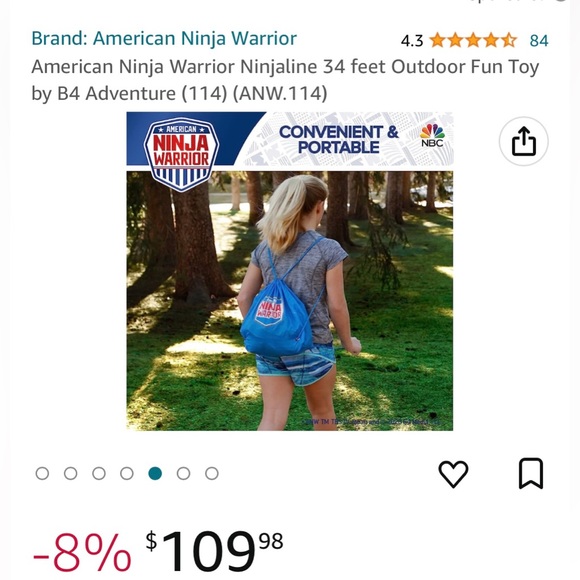 New in Bag American Ninja Warrior Ninjaline Kit. Never used. - Picture 5 of 9